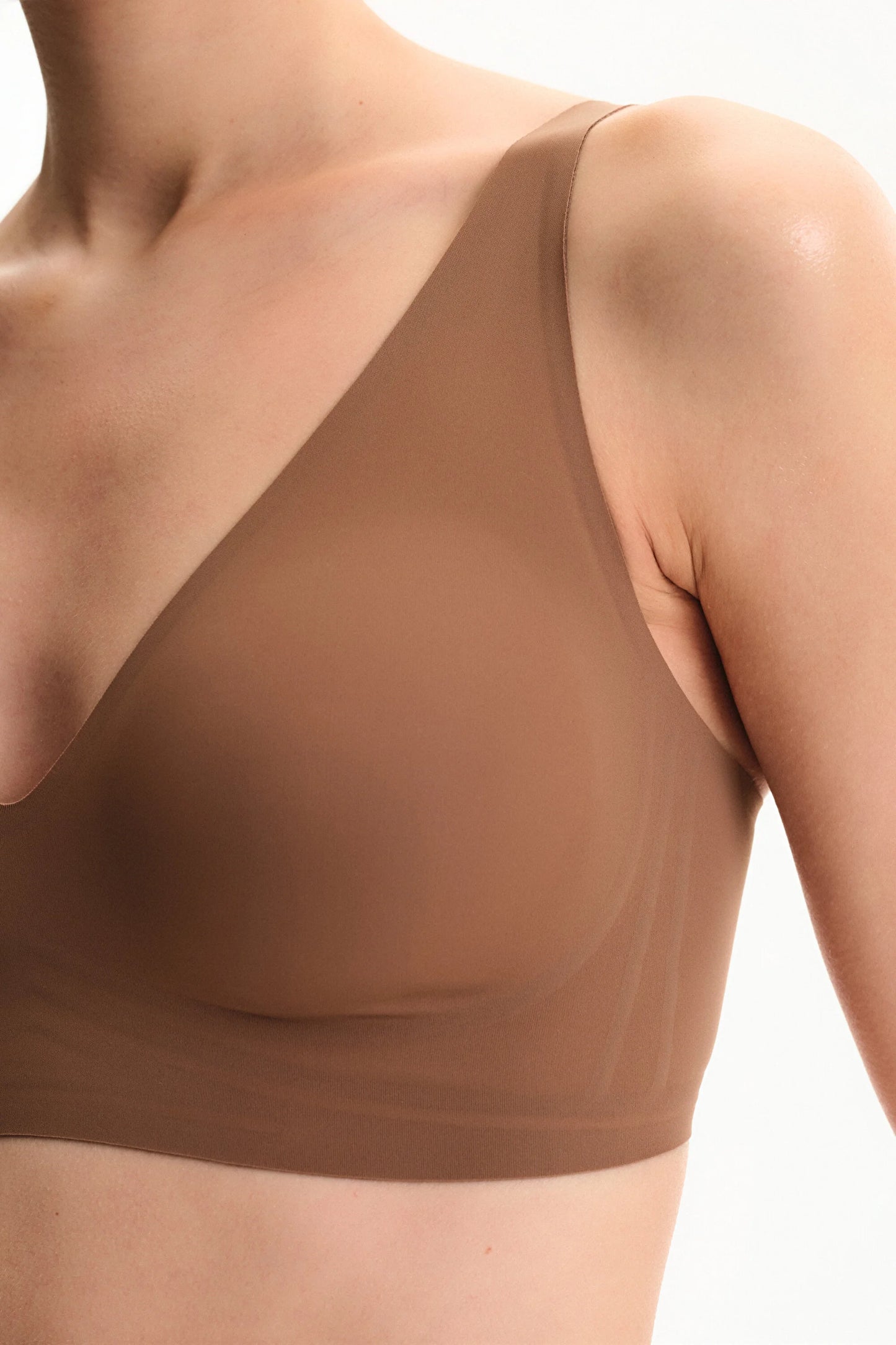 Kahverengi Nude Invisible Balensiz Sütyen
