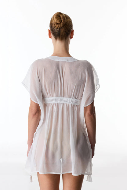 Beyaz Basic Kaftan