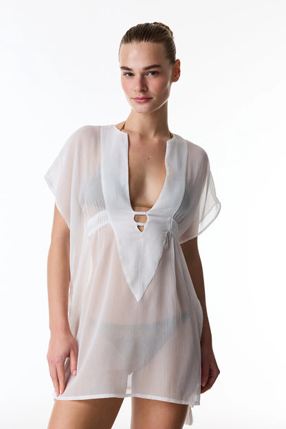 Beyaz Basic Kaftan