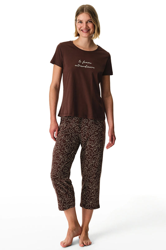 Extraordinaire Pamuklu Kapri Pijama Takımı
