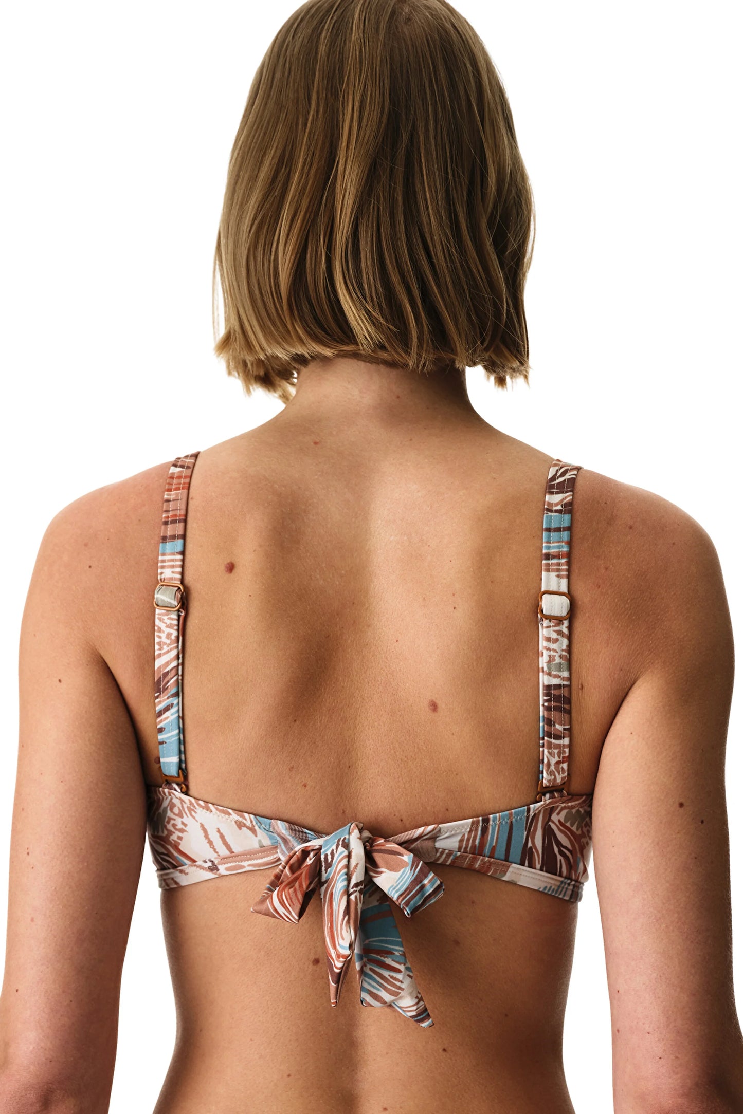 Renkli Janet Lotus Straplez Bikini Üstü