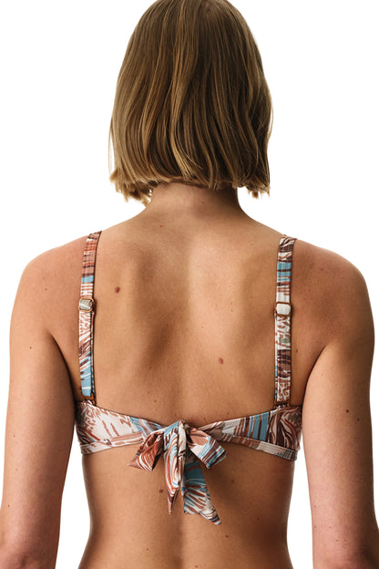 Renkli Janet Lotus Straplez Bikini Üstü