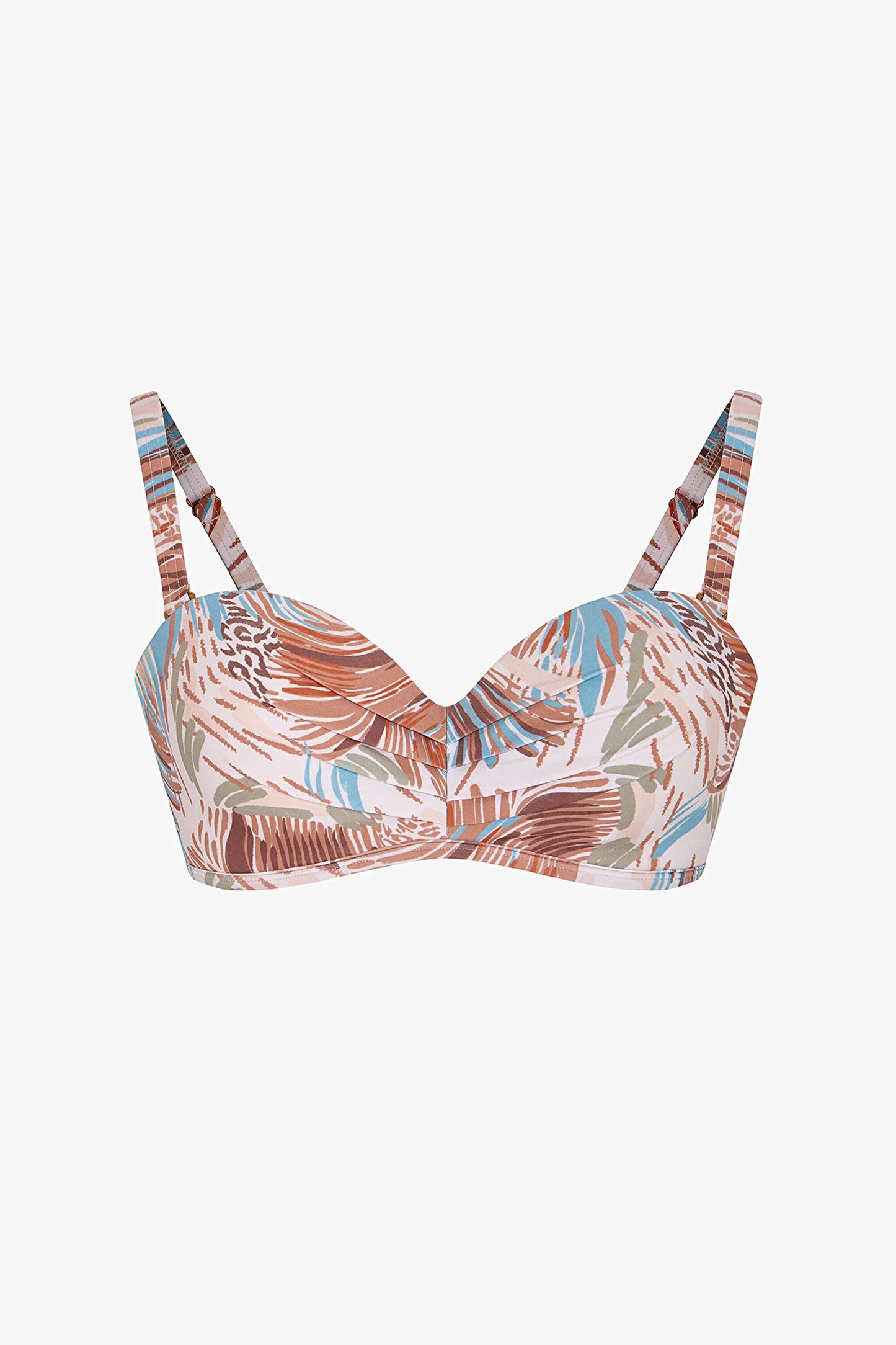 Renkli Janet Lotus Straplez Bikini Üstü