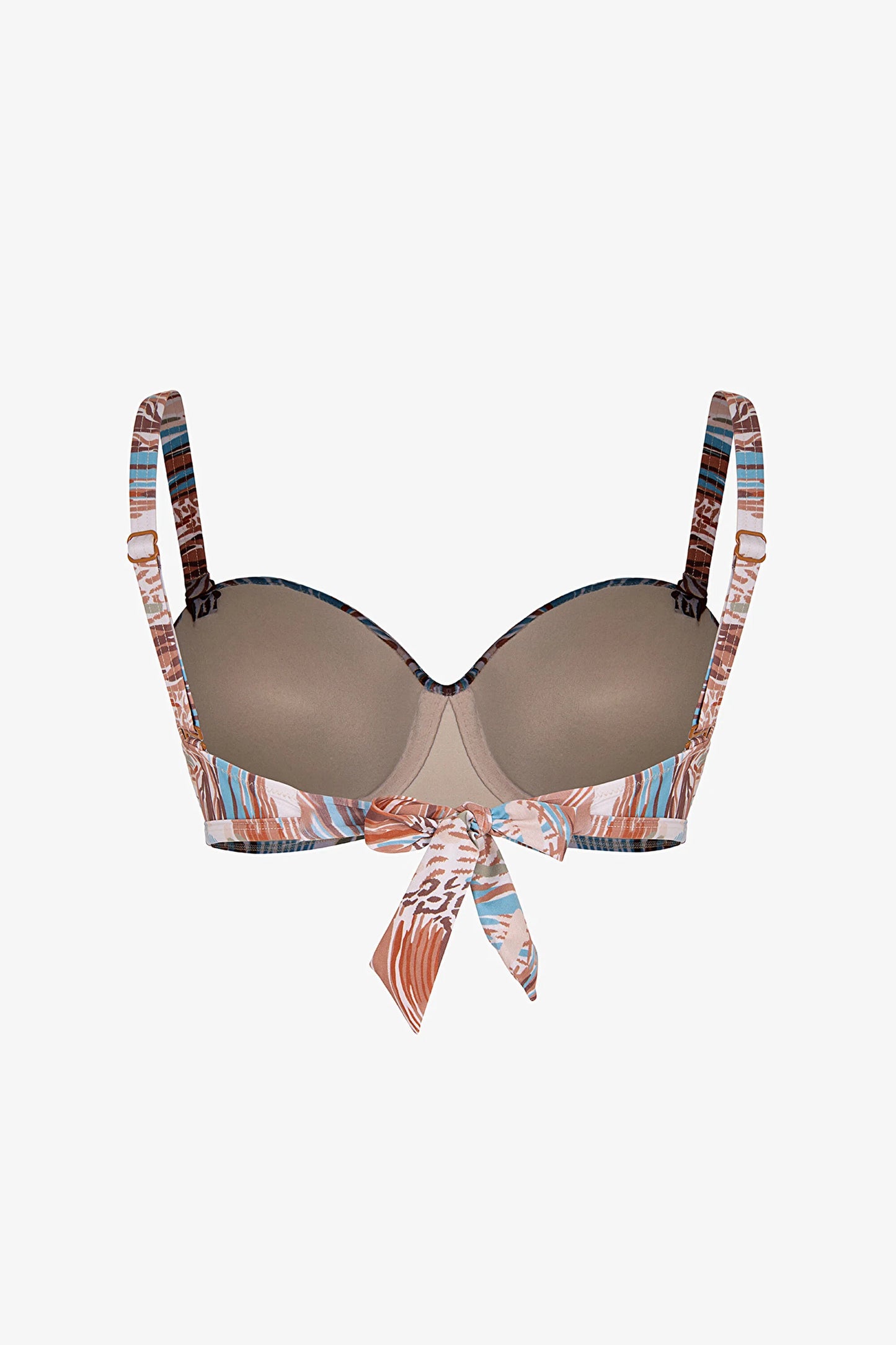 Renkli Janet Lotus Straplez Bikini Üstü