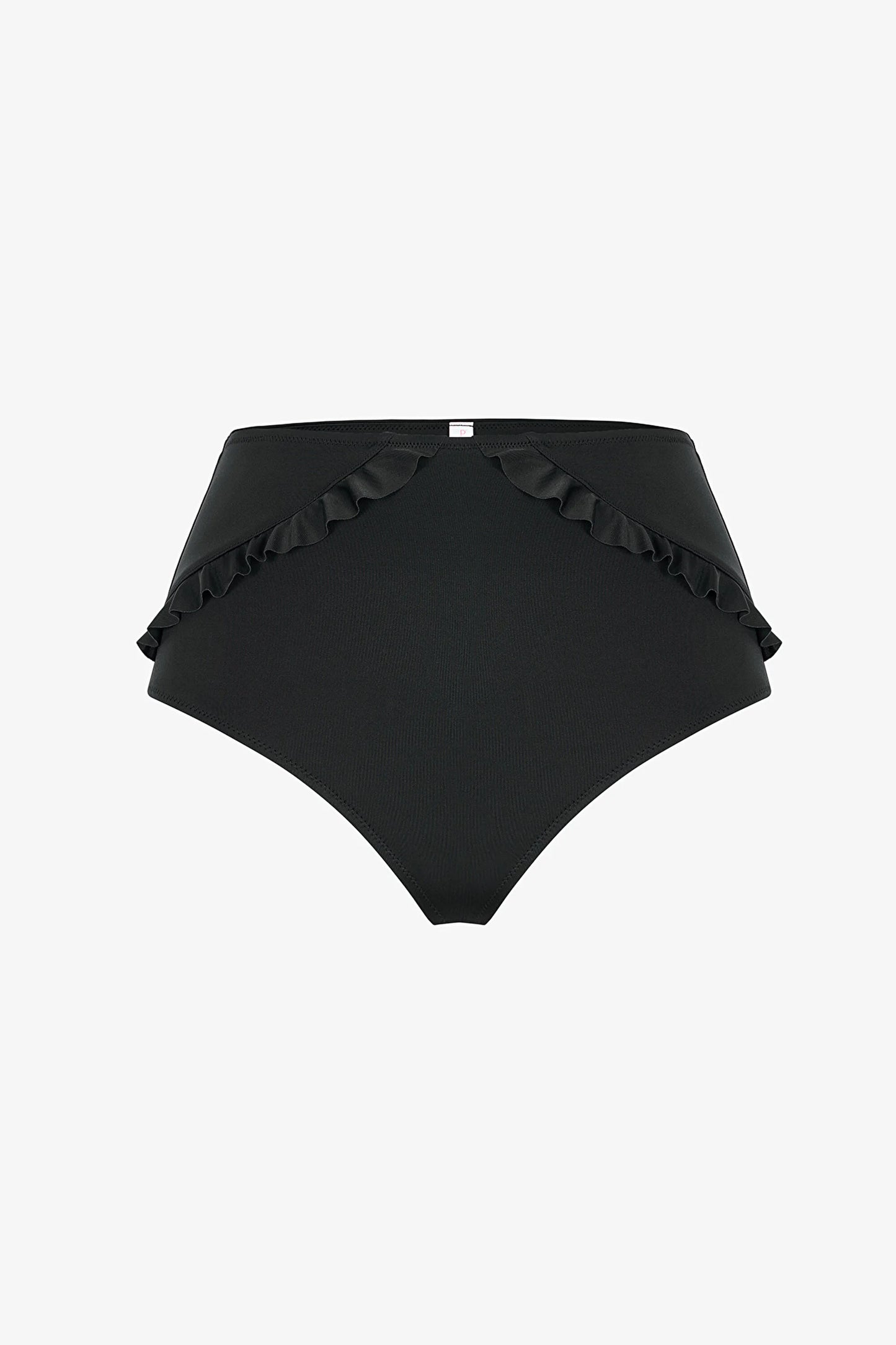 Siyah New High Ruffle Bikini Altı