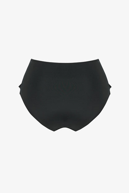 Siyah New High Ruffle Bikini Altı