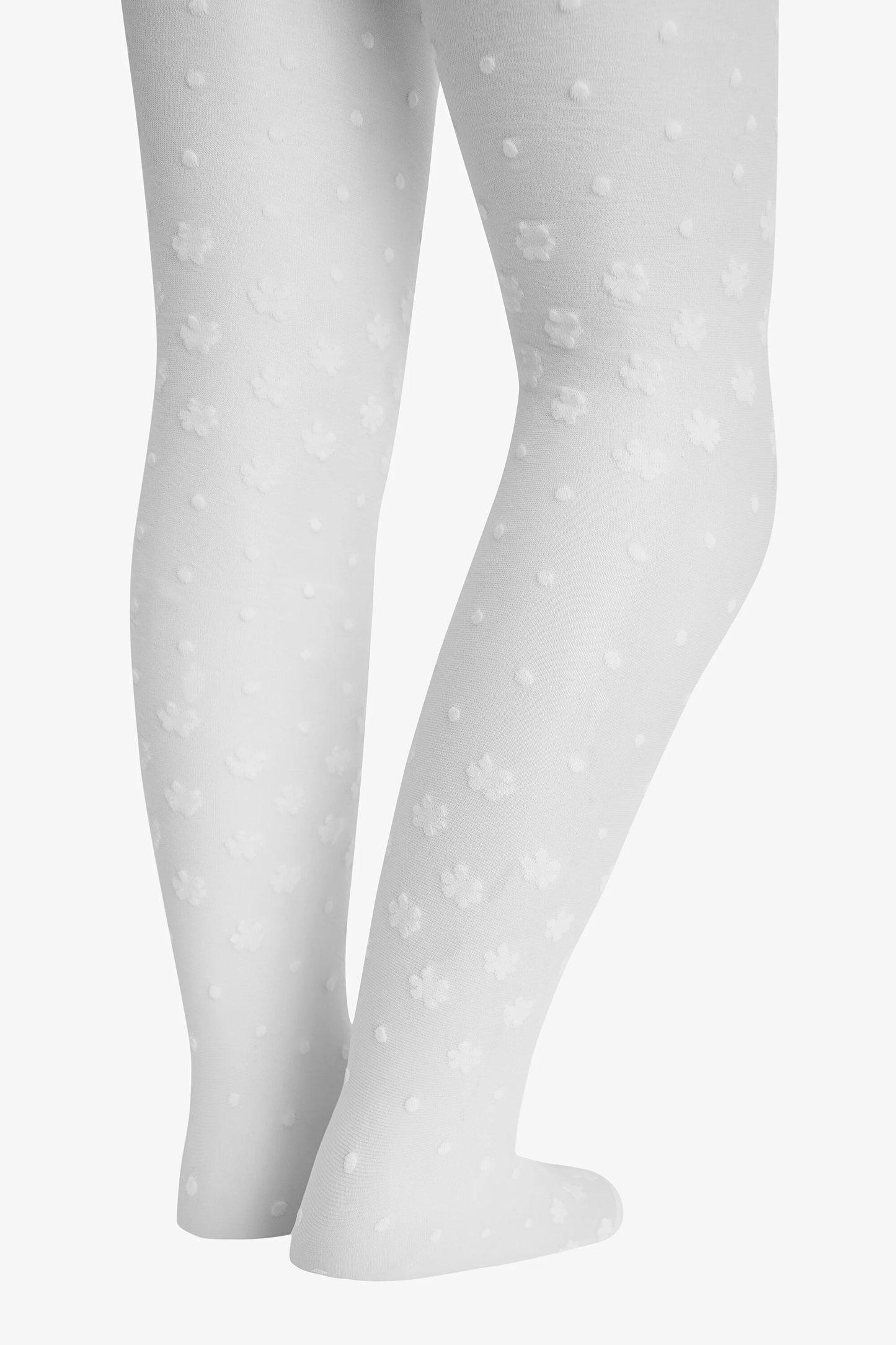Pretty Dotted Daisy Külotlu Çorap