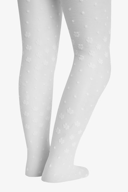 Pretty Dotted Daisy Külotlu Çorap