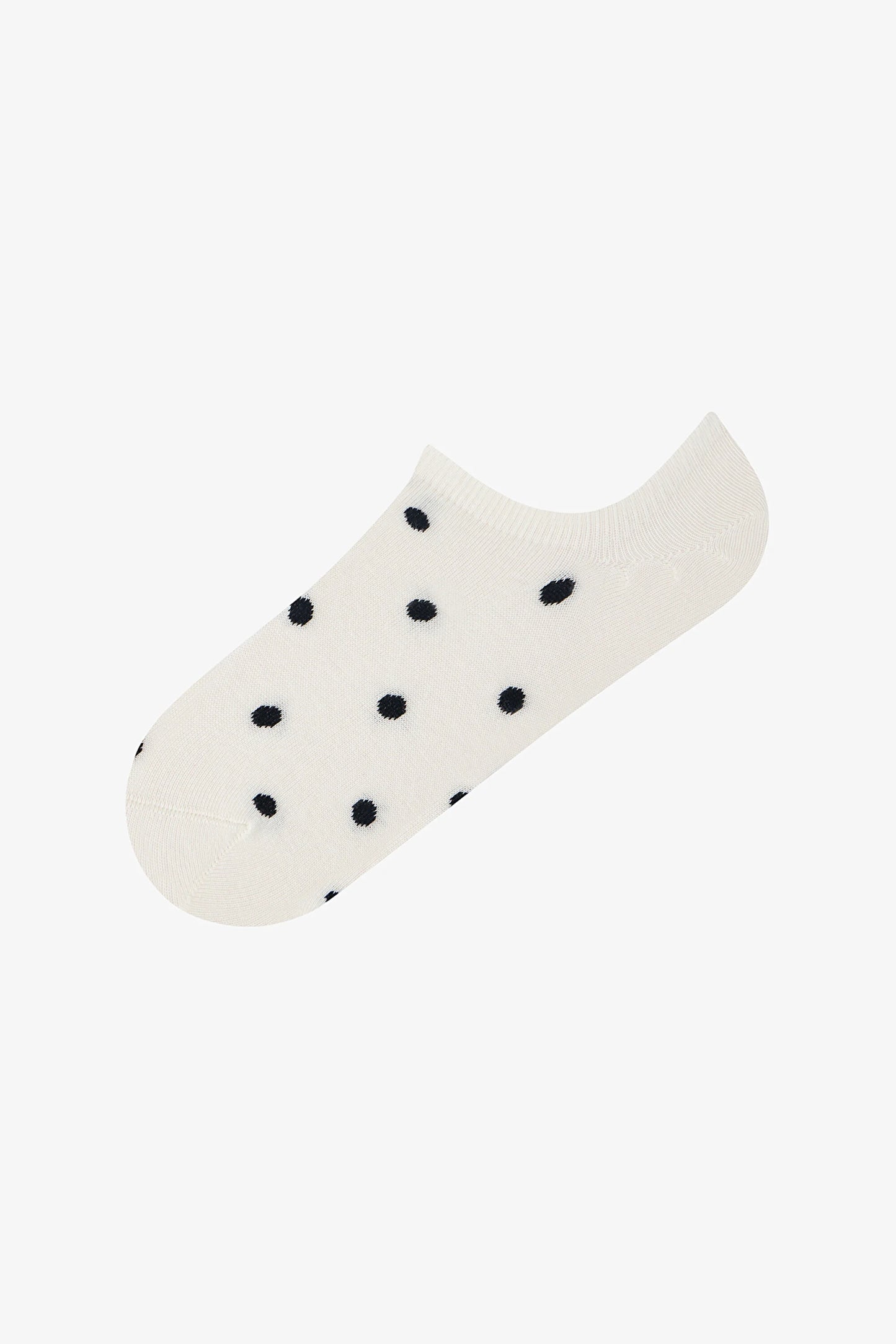 3 Çift Burun Dikişsiz Pamuklu Renkli Puantiye Desenli Sneaker Çorap