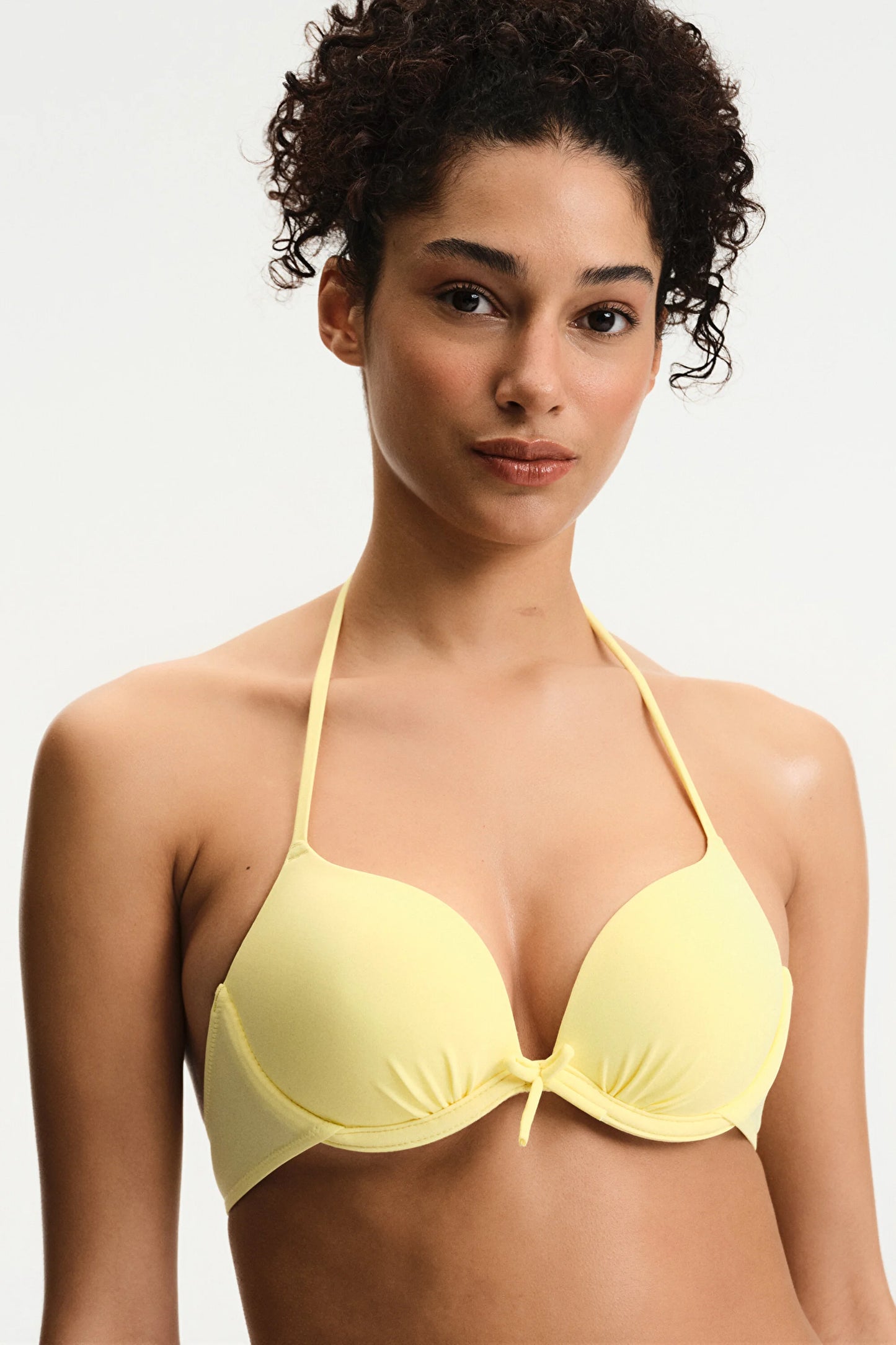 Sarı Push Up Destekli Bikini Üstü