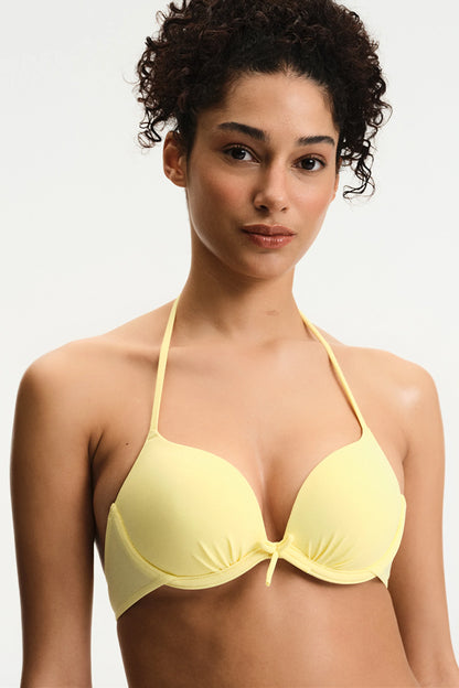 Sarı Push Up Destekli Bikini Üstü