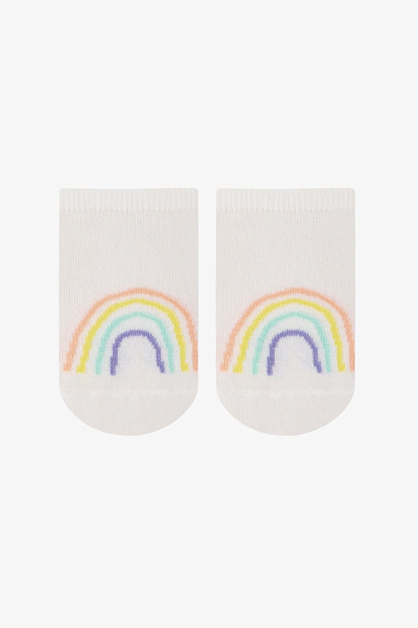 Renkli Kız Çocuk Sunny Rainbow 4 'lü Patik Çorap