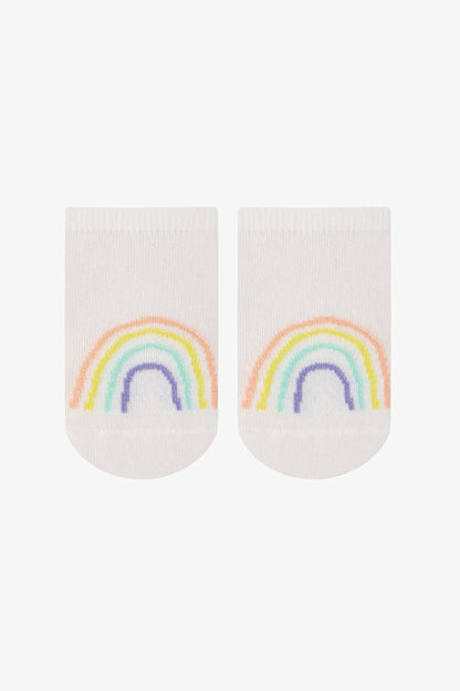Renkli Kız Çocuk Sunny Rainbow 4 'lü Patik Çorap