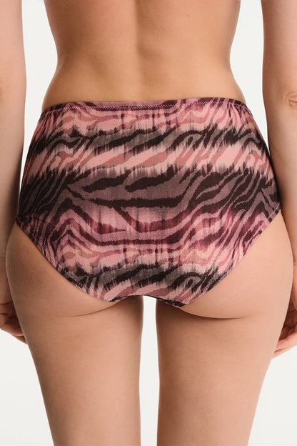 Renkli Cesira Pink Büzgülü Cover Bikini Altı