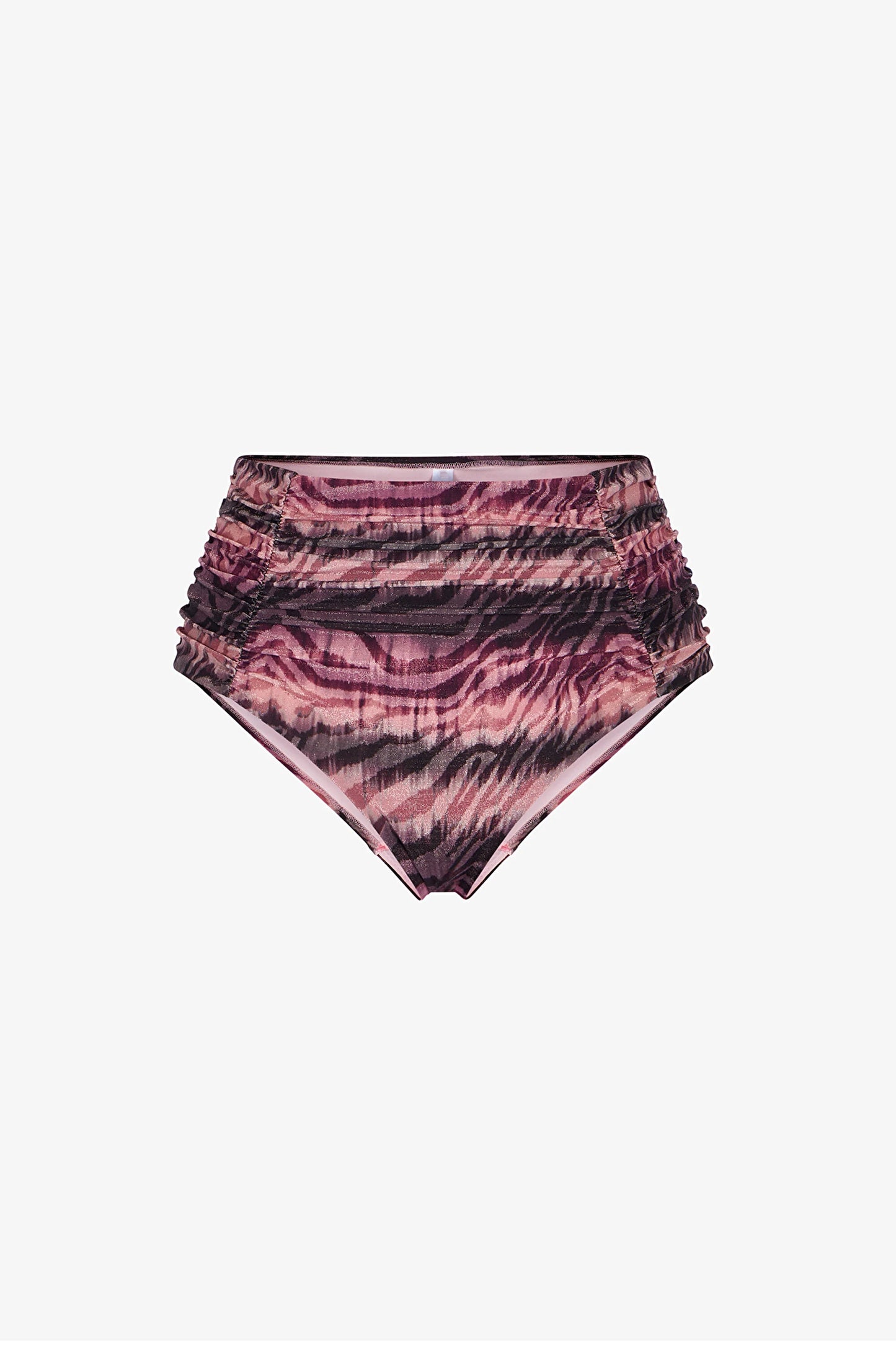 Renkli Cesira Pink Büzgülü Cover Bikini Altı