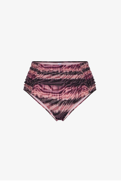 Renkli Cesira Pink Büzgülü Cover Bikini Altı