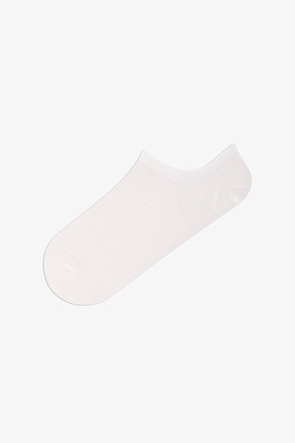3 Çift Pamuklu Renkli Kendinden Desenli Sneaker Çorap