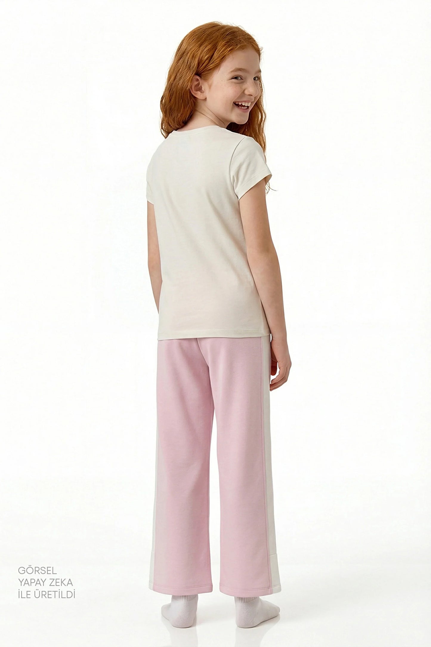 Pembe Kız Çocuk Good Night Pijama Takımı