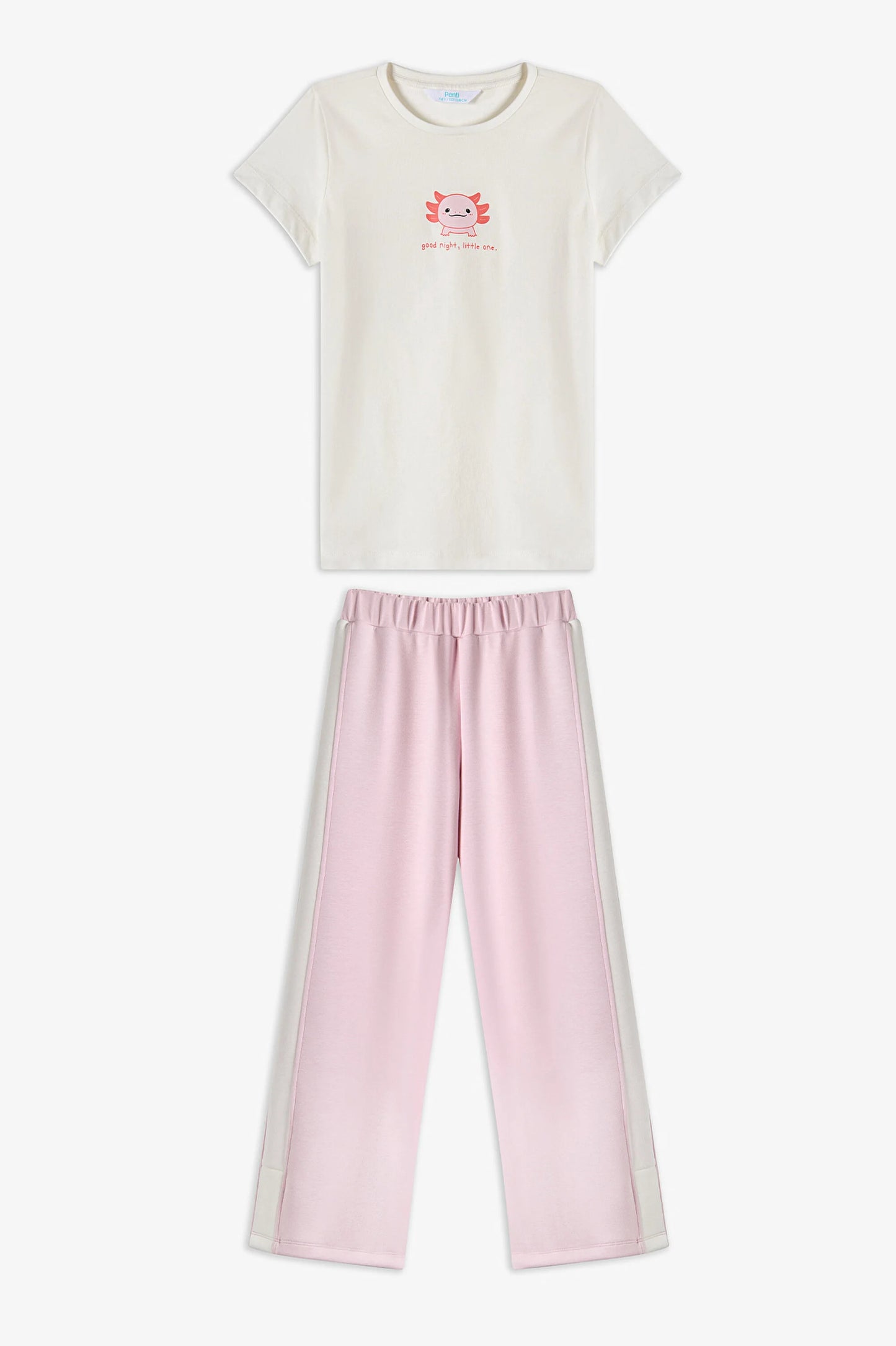 Pembe Kız Çocuk Good Night Pijama Takımı