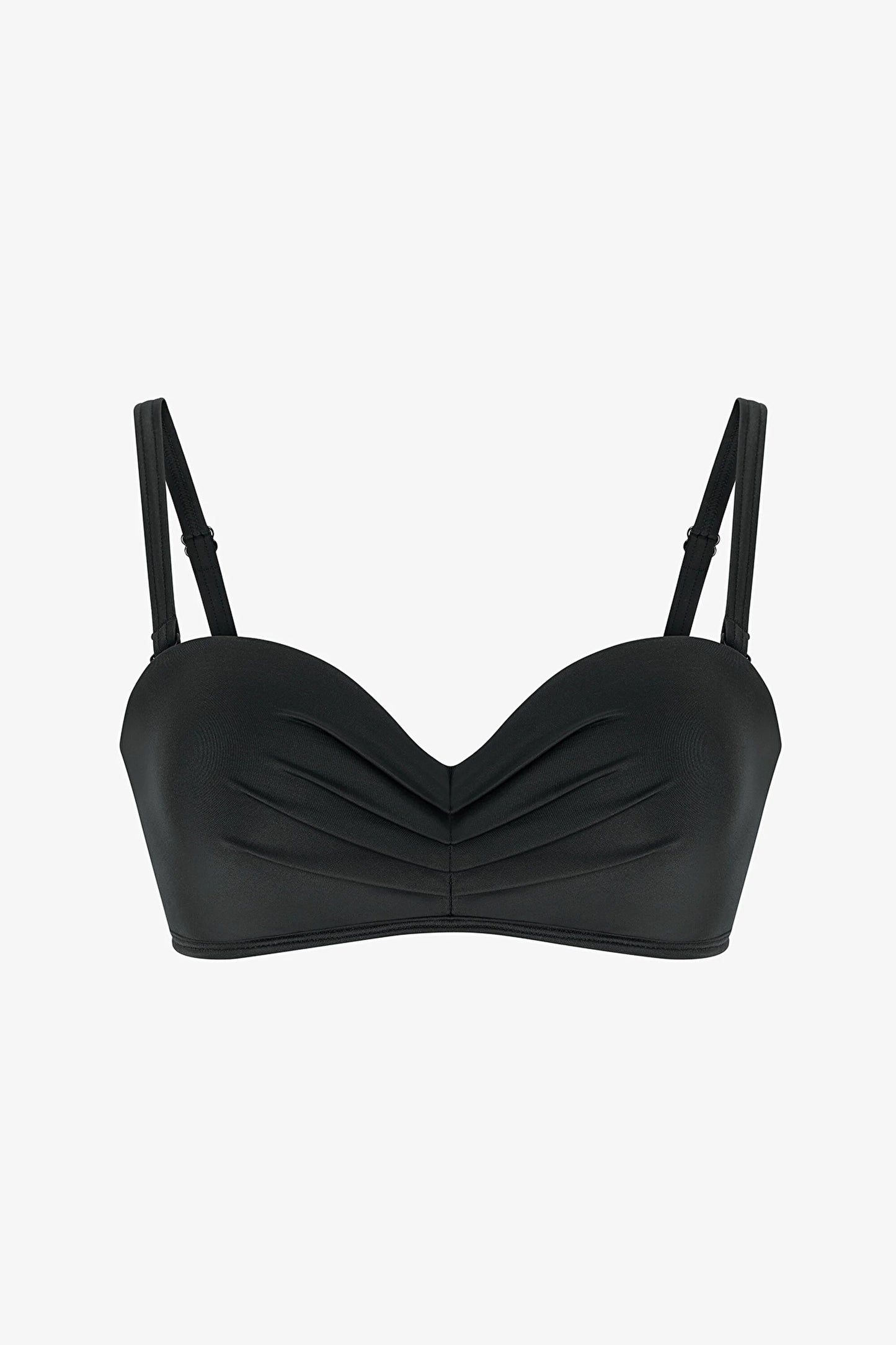 Siyah Lotus Straplez Bikini Üstü