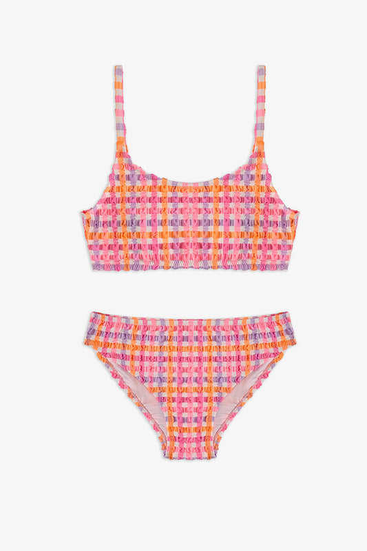 Pembe Genç Kız Vicky Halter Bikini Takımı