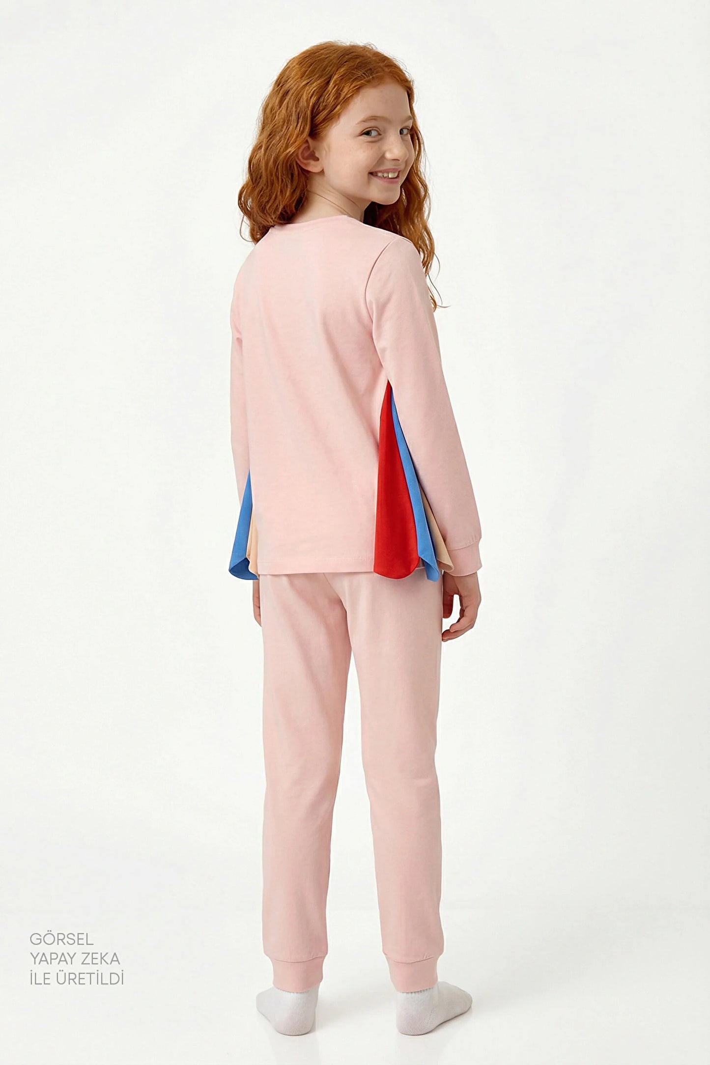Açık Pembe Kız Çocuk Magician Girl Uzun Kollu Pamuklu Pijama Takımı