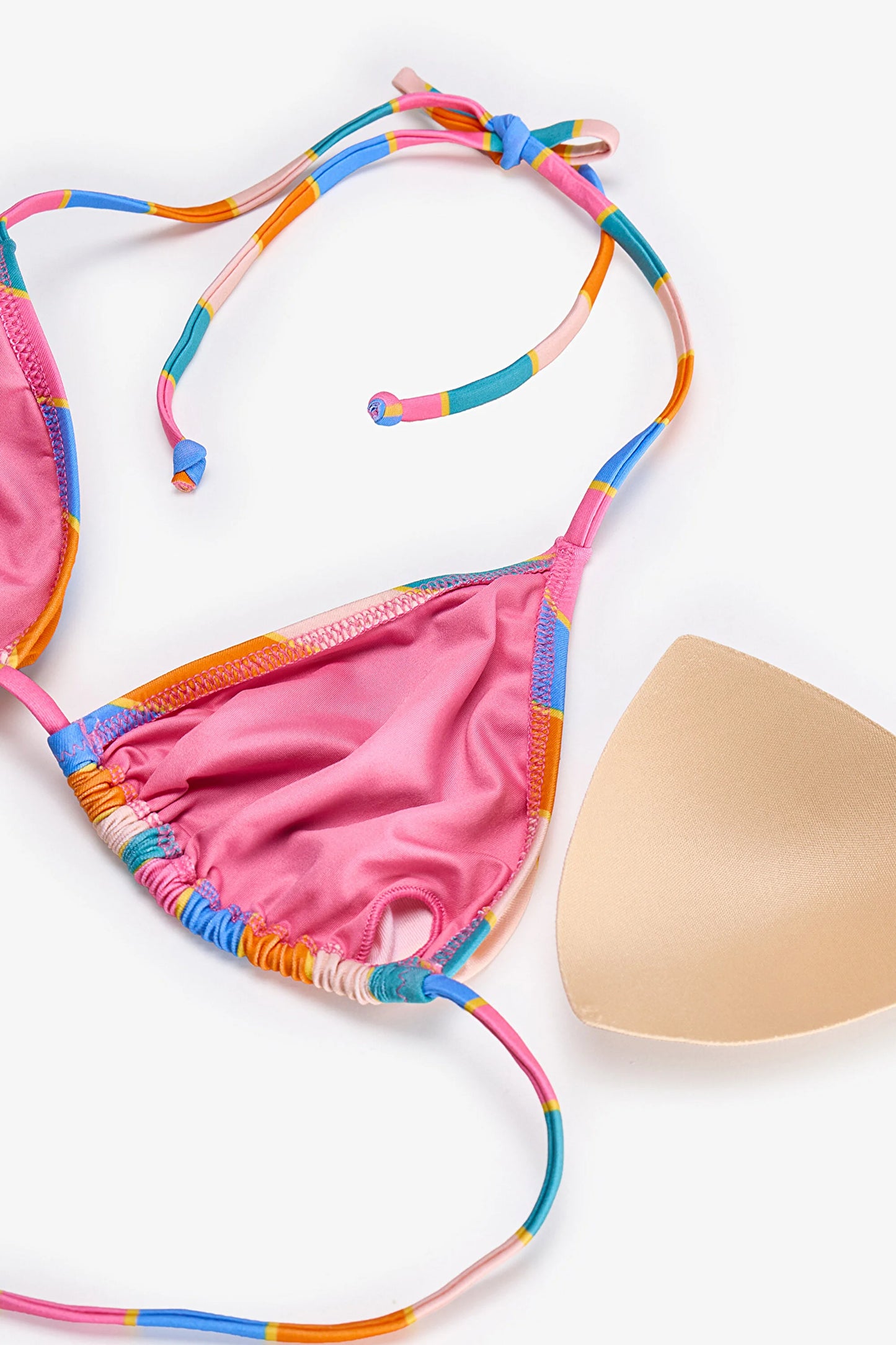 Renkli Katelyn Üçgen Bikini Üstü