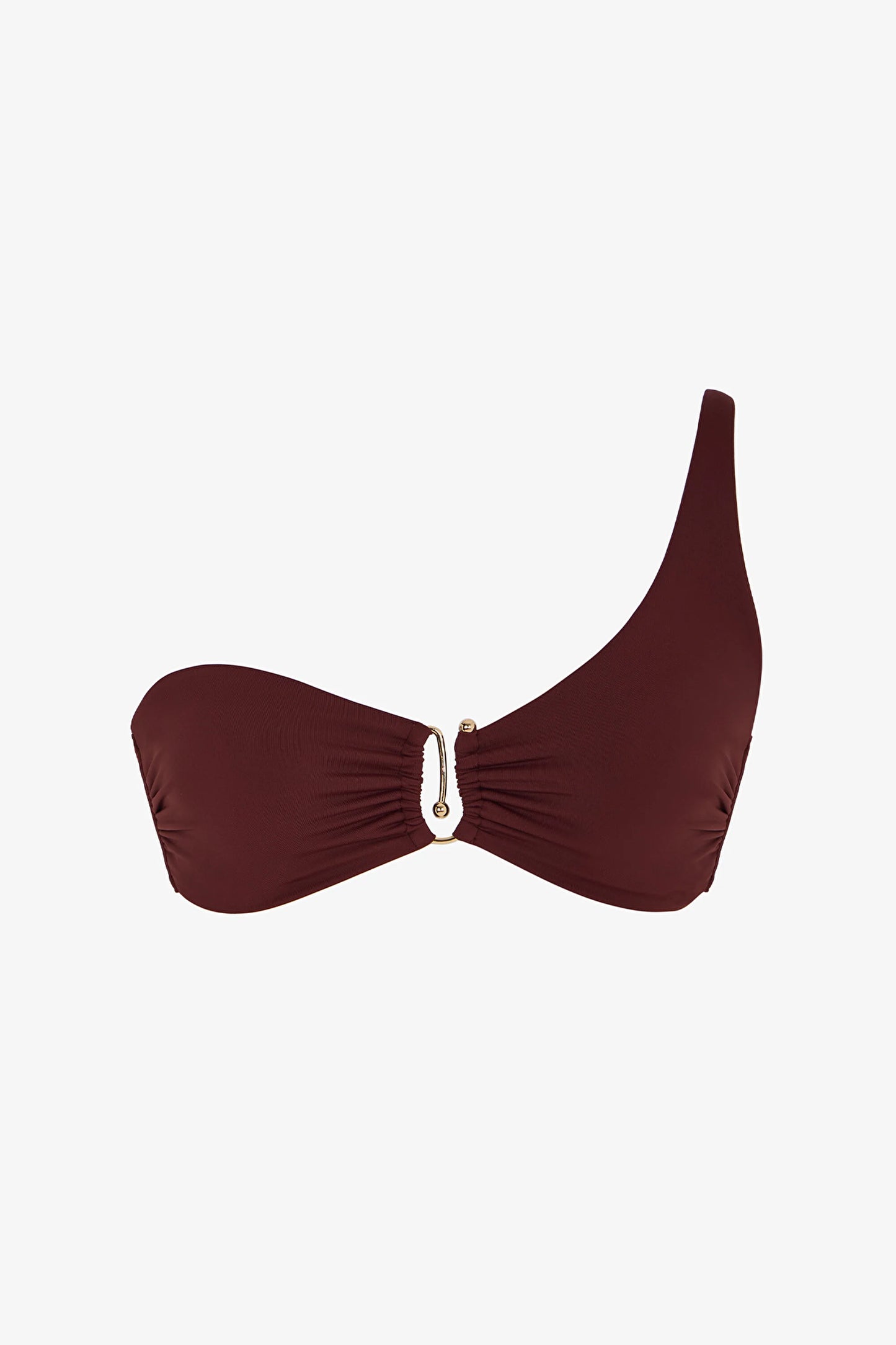 Kahverengi Jasmine Tek Omuz Bikini Üstü