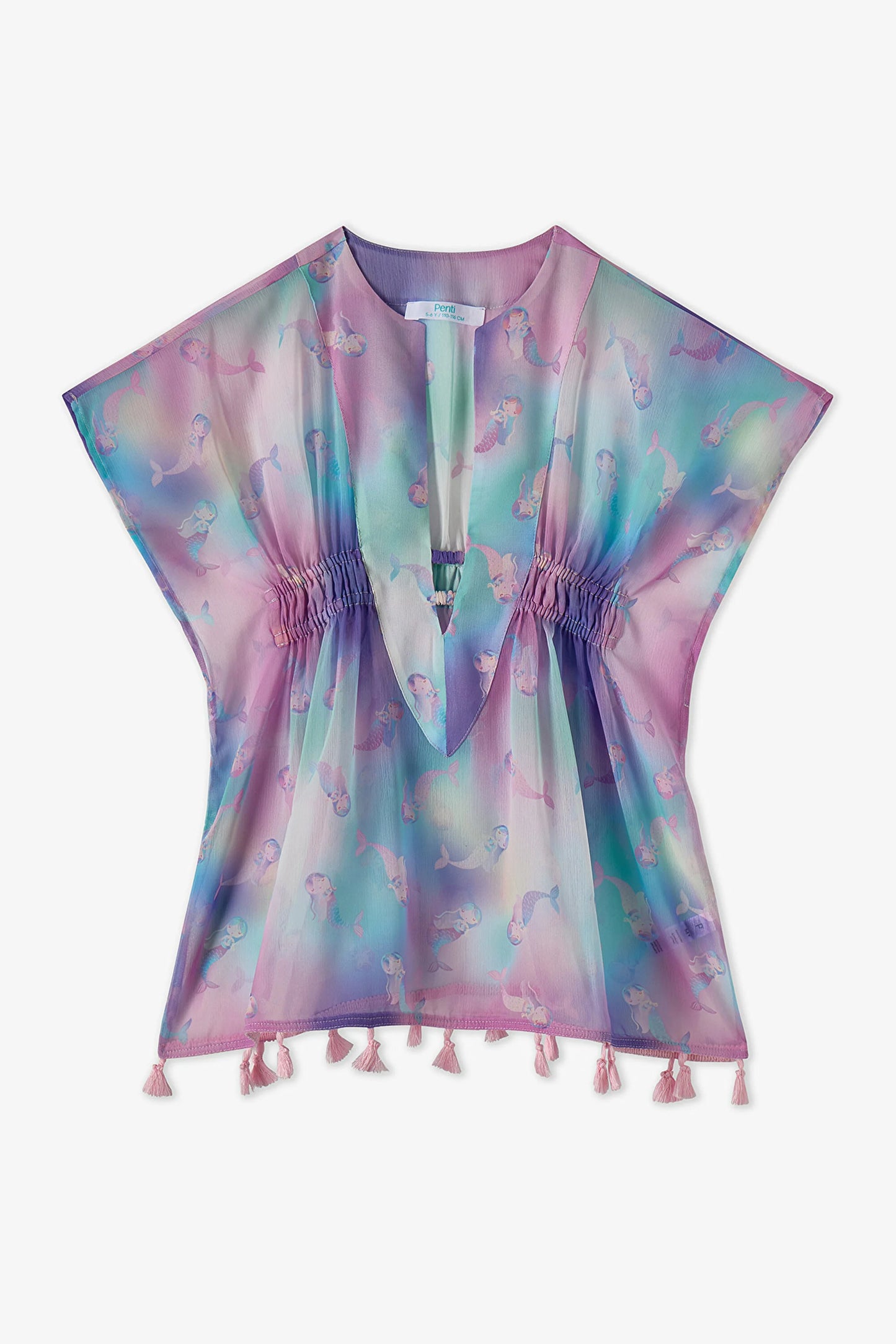 Renkli Kız Çocuk Mermaid Kaftan