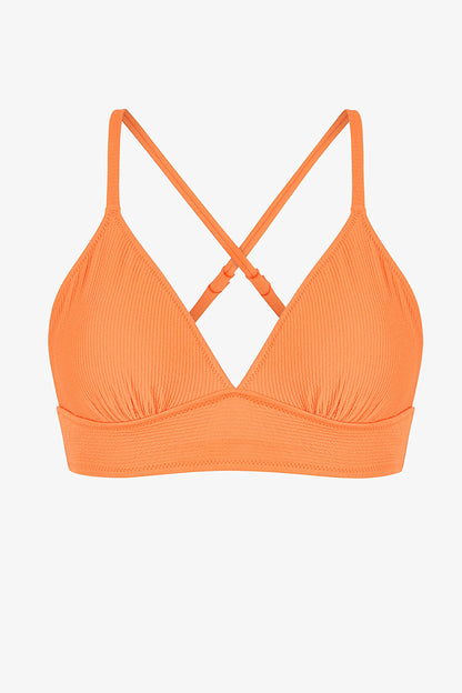 Açık Turuncu Aisha Bralet Bikini Üstü