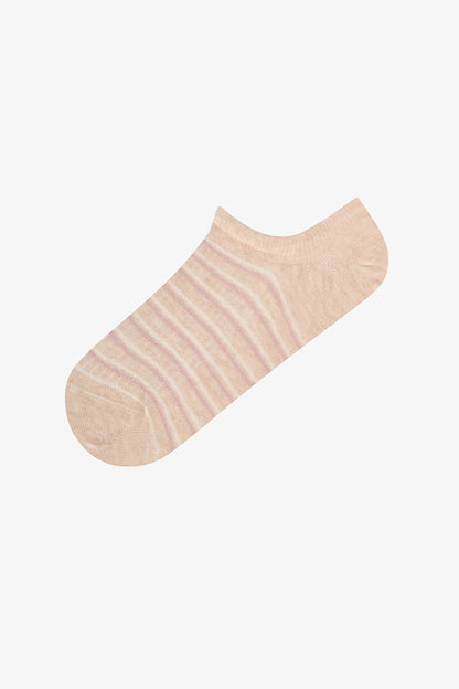 Ribbed Stripes 3'lü Sneaker Çorabı