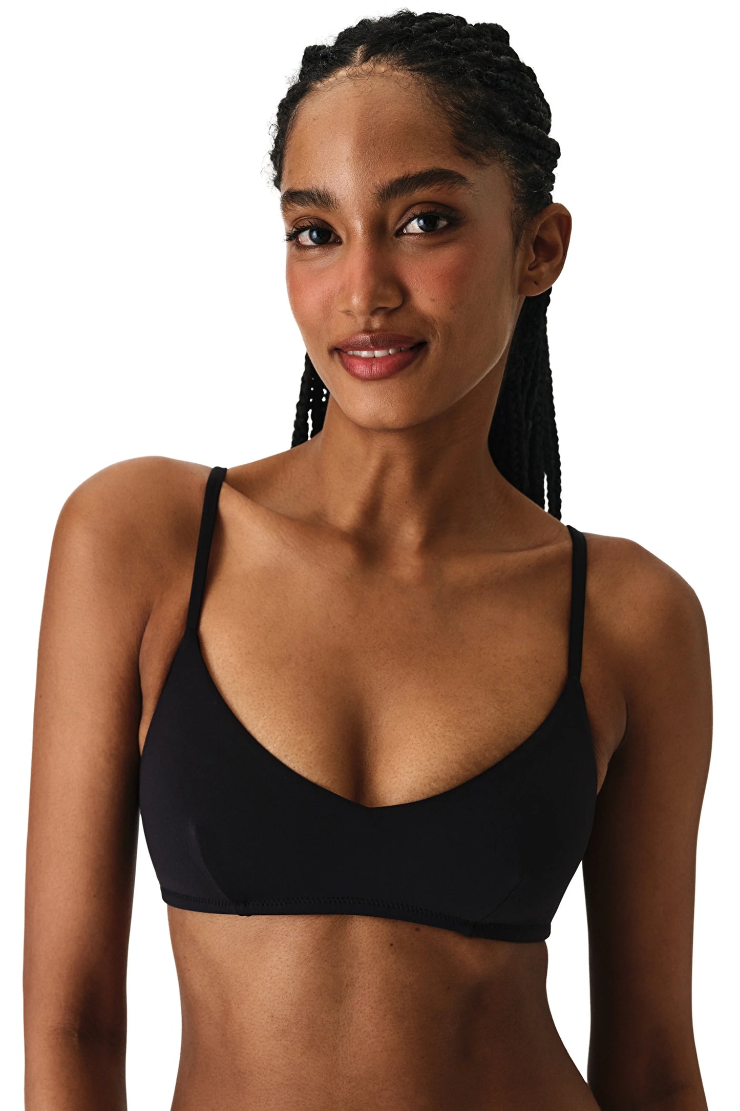 Siyah Front V Bikini Üstü