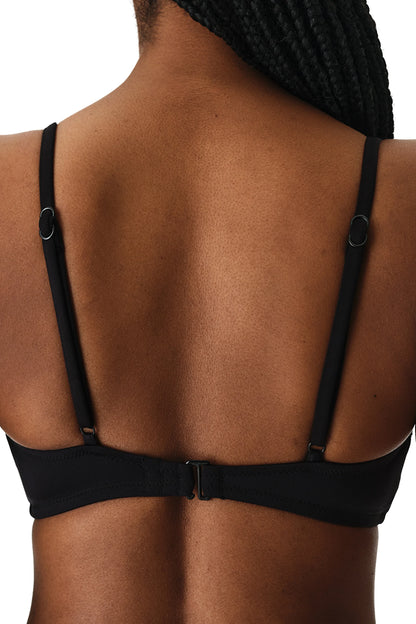 Siyah Front V Bikini Üstü