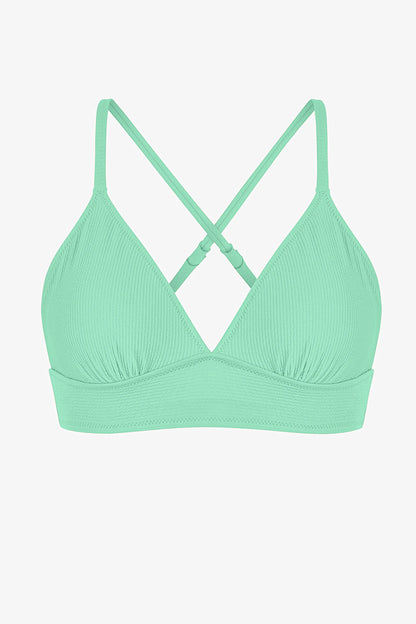 Mint Yeşili Meli Bralet Bikini Üstü