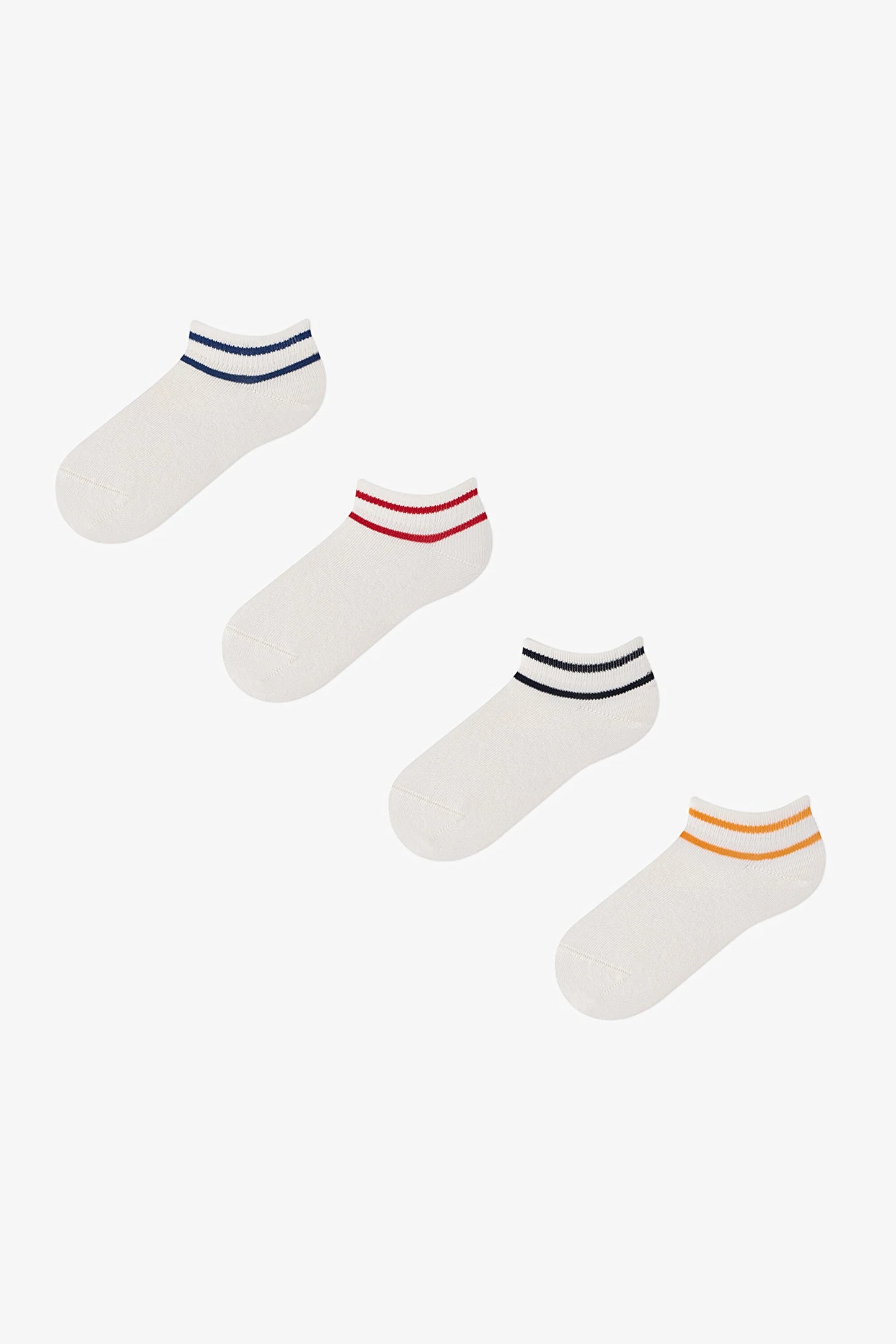 Erkek Çocuk Double Stripe 4 'lü Patik Çorap
