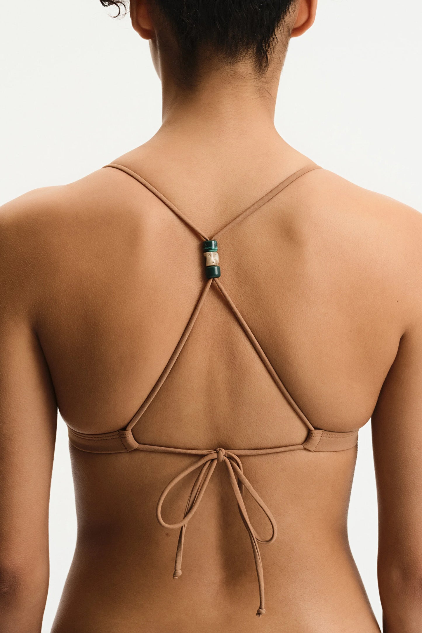 Açık Kahverengi Karla Bra Bikini Üstü