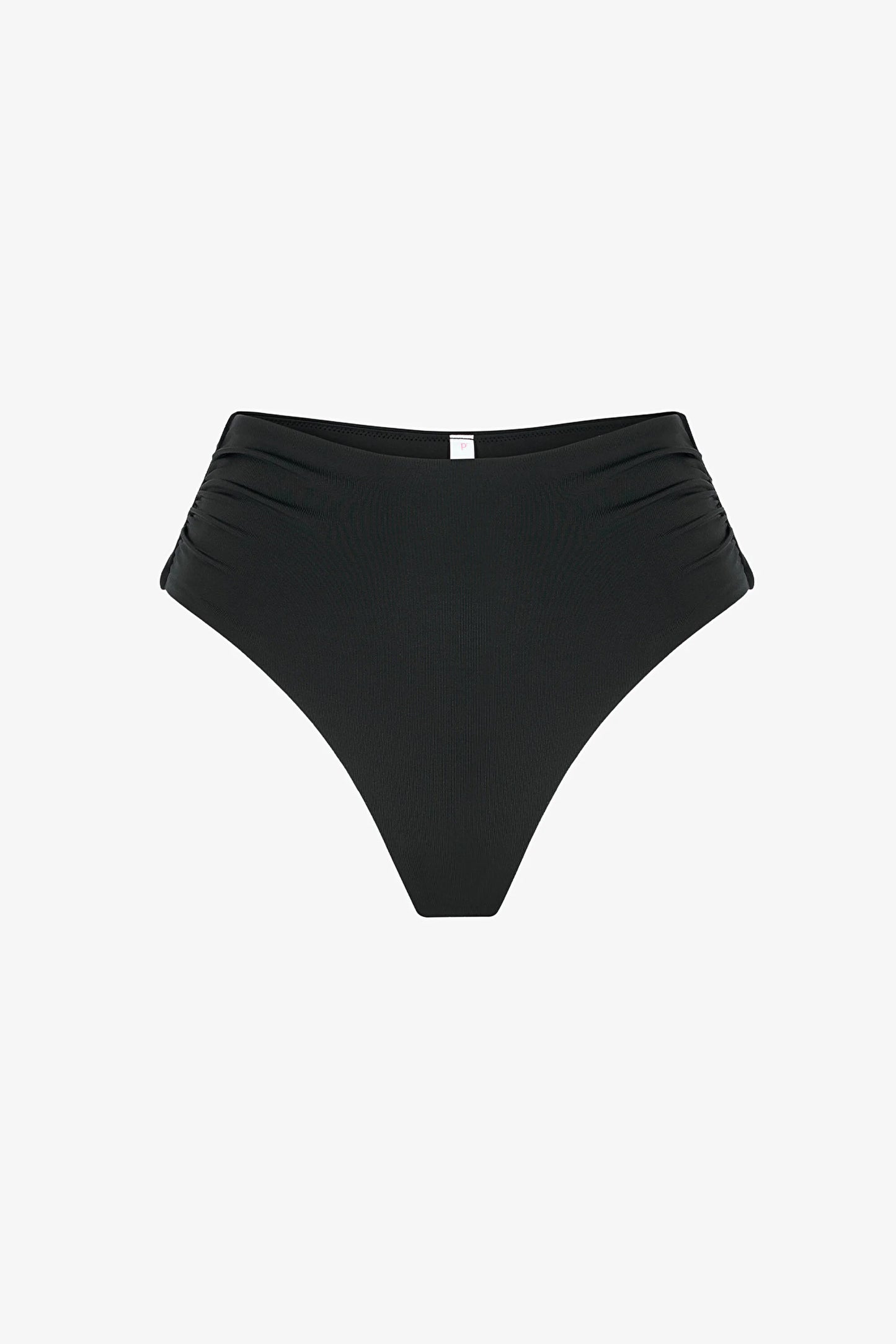 Siyah High Büzgülü Bikini Altı