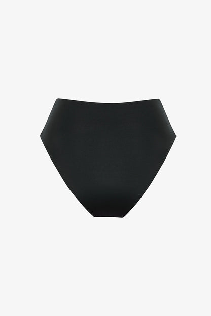 Siyah High Büzgülü Bikini Altı