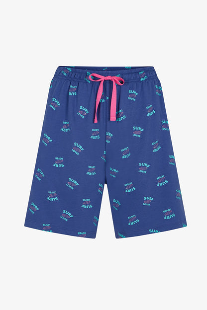 Erkek Renkli Surf Lover Şortlu Pijama Takımı