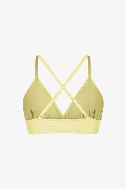 Sarı Arya Bralet Bikini Üstü