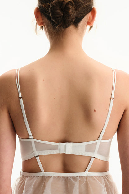Kırık Beyaz Removable Skirt Babydoll