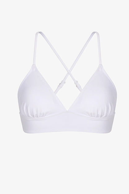 Beyaz Bralet Bikini Üstü