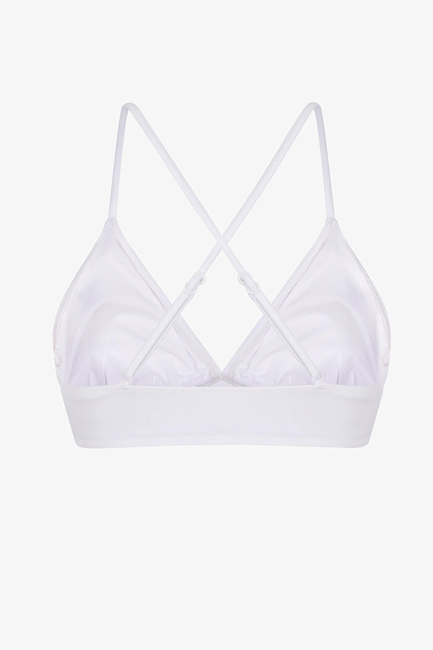 Beyaz Bralet Bikini Üstü