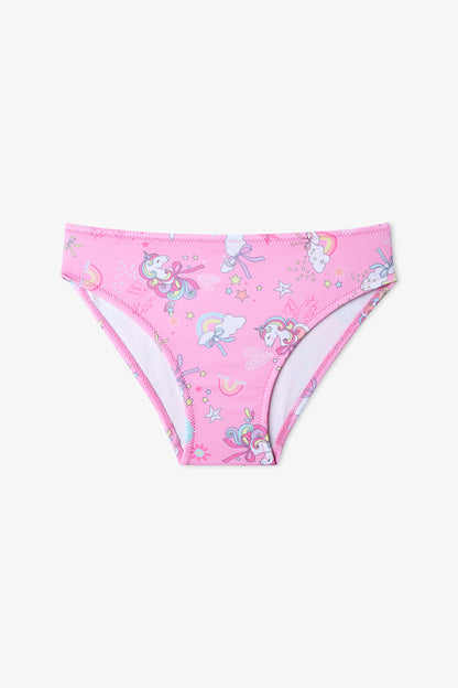 Renkli Kız Çocuk Uniribbon Halter Bikini Takımı