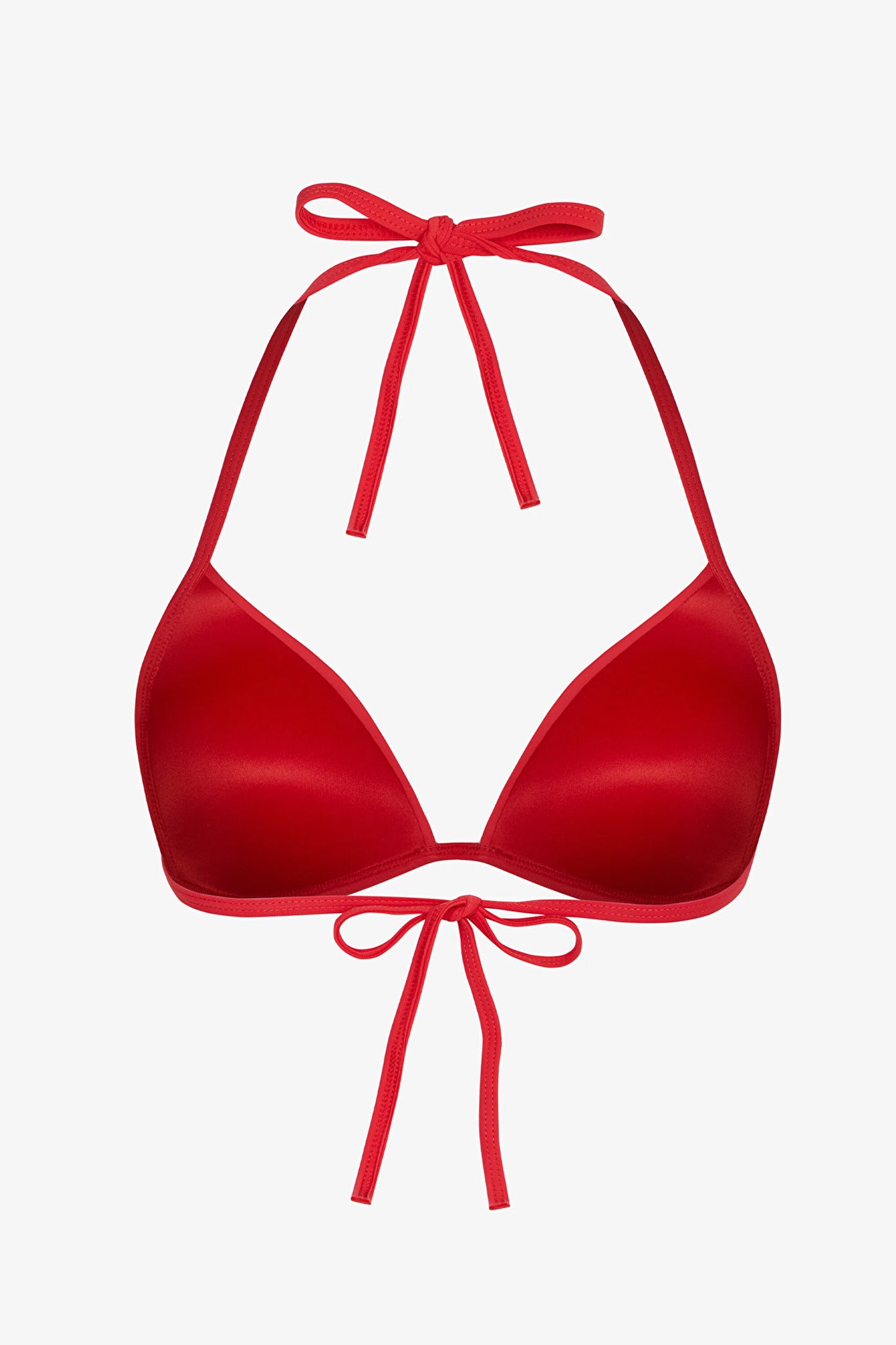 Kırmızı Mini Üçgen Bikini Üstü