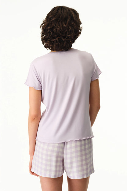 Lila Sweet Day Şort Pijama Altı