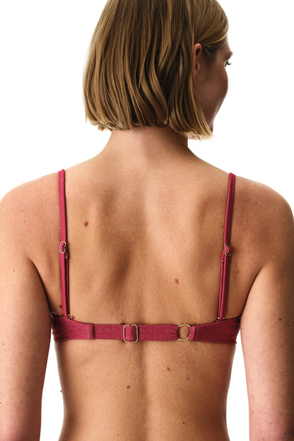 Fuşya Dayana Shell Bikini Üstü