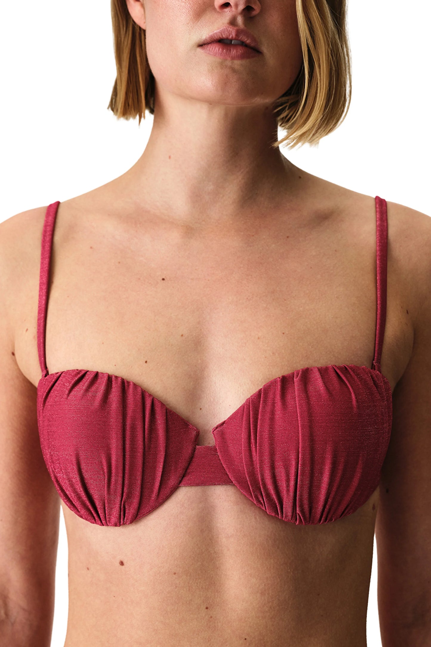 Fuşya Dayana Shell Bikini Üstü