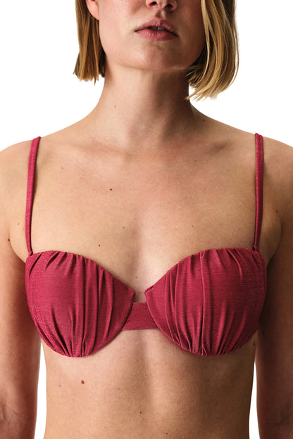 Fuşya Dayana Shell Bikini Üstü