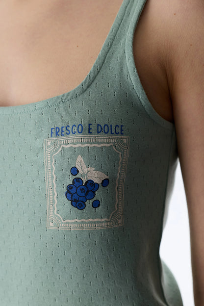Açık Yeşil Dolce Pointel Pamuklu Şortlu Pijama Takımı